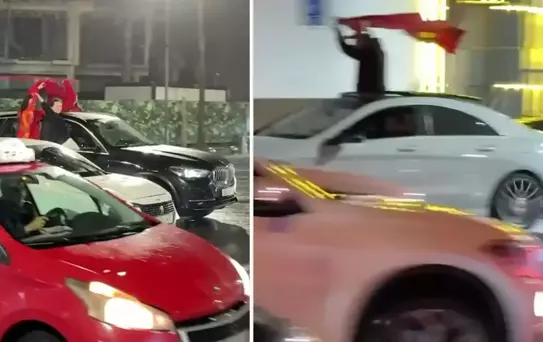 Şampiyon ilan edilince sokaklara döküldüler