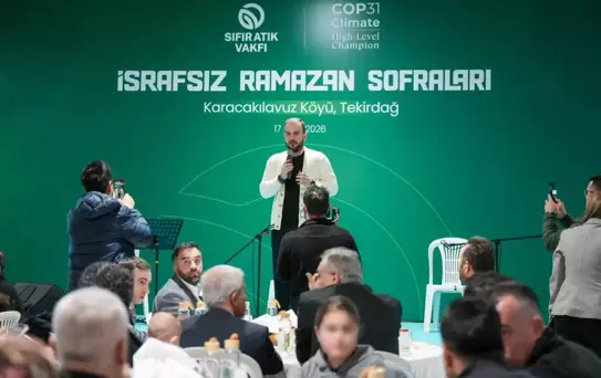 Sıfır Atık Vakfı'nın 'İsrafsız Ramazan Sofraları Programının' son durağı Tekirdağ Karacakılavuz köyü oldu
