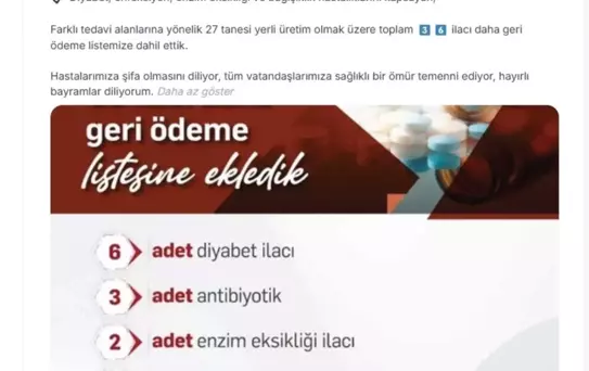 36 Yeni İlaç Geri Ödeme Listesine Alındı