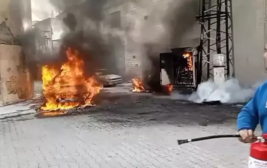 Şanlıurfa'da Elektrik Panosu Yangını