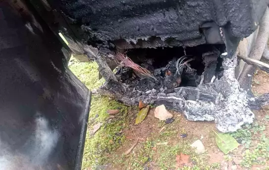 Alanya'da Çamaşır Makinesinden Yangın