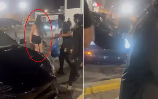 Alkolü fazla kaçıran genç kadın, araçla kalabalığın arasına daldı