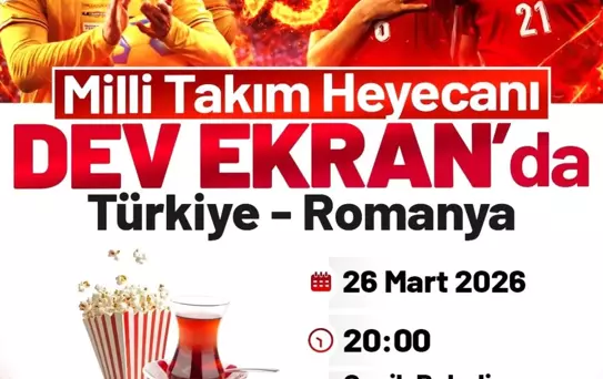 Canik'te milli heyecan dev ekrana taşınıyor