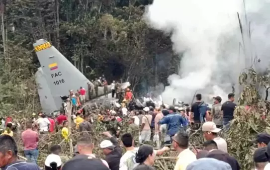 Kolombiya'da Askeri Uçak Kazası: 66 Ölü