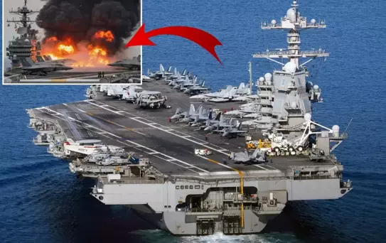Yangın 30 saat sürmüştü! ABD'nin dev gemisinin nerede oldu ortaya çıktı