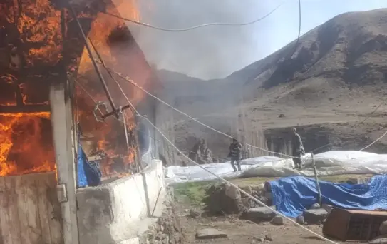 Sobadan Kıvılcım Yangını, 1 Ev Kül Oldu