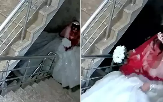 Düğün sonrası evlerinde baş başa kalmak isteyen gelin ve damada soğuk duş