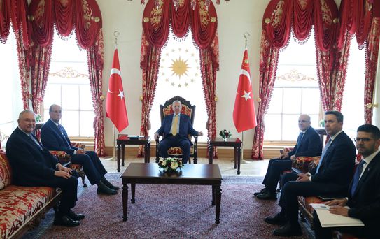 Cumhurbaşkanı Erdoğan, Dünya Ekonomik Forumu ve BlackRock Başkanı Fink'i Ağırladı