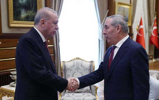 Cumhurbaşkanı Erdoğan, Filistin Devlet Başkan Yardımcısı Hüseyin eş-Şeyh'i kabul etti