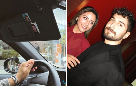 Ata Ayyıldız’dan Sıla Türkoğlu'na romantik jest! Vesikalık fotoğraflarını aracına astı