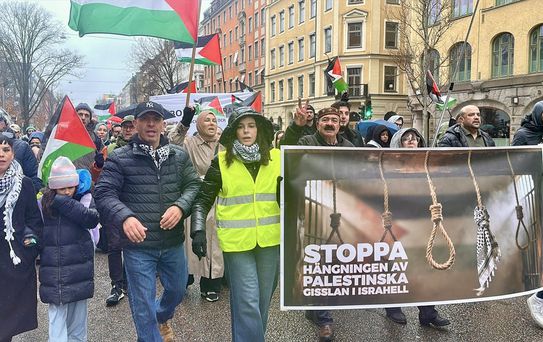 İsveç'te Filistin İçin Protesto