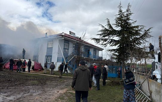Reşadiye'de Yangın: Odunluk Küle Döndü