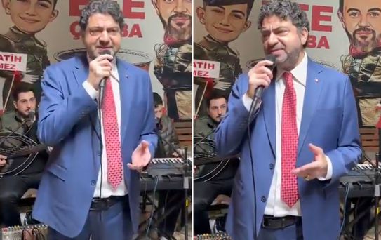 Ünlü şarkıcı Hakan Taşıyan, Konya’da bir çorbacıda sahne aldı