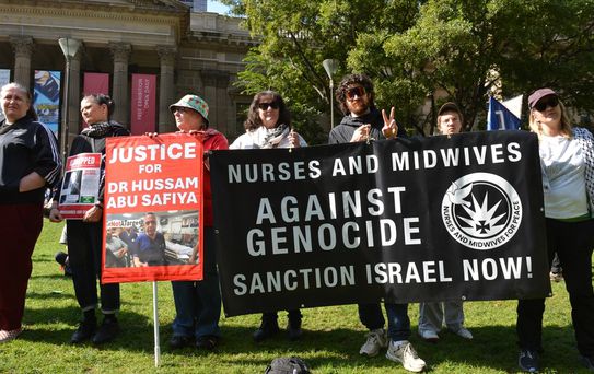 Melbourne'da Filistinli Esirler Günü Protestosu