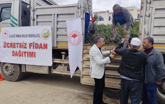 Baskil'de 20 Bin Fidan Dağıtıldı