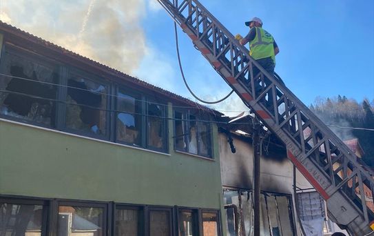 Giresun'da Yangın İki Bina Hasar Gördü