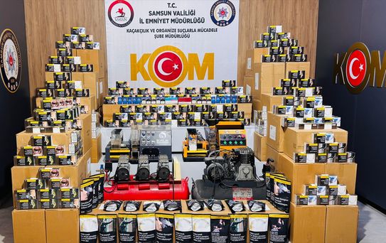 Samsun'da 1 Milyon Kaçak Makaron Ele Geçirildi
