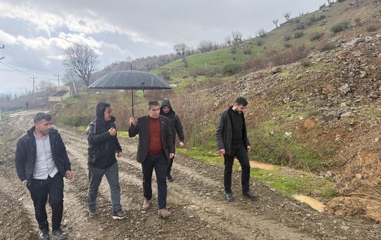 Sason'da Heyelan Sonrası Yol Onarımları Başladı