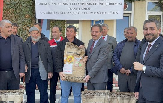 Yozgat'ta Çiftçilere Ayçiçeği Tohumu Desteği