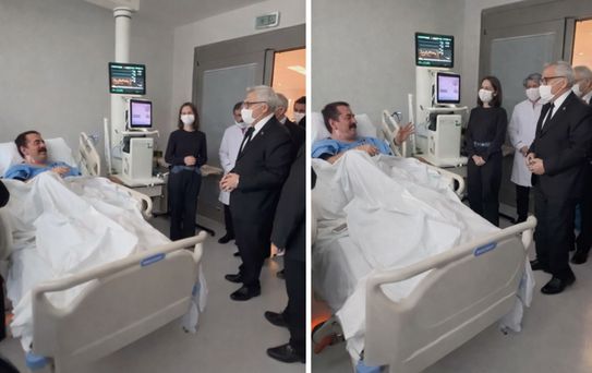 İbrahim Tatlıses ziyaretine gelen heyeti türküyle karşıladı