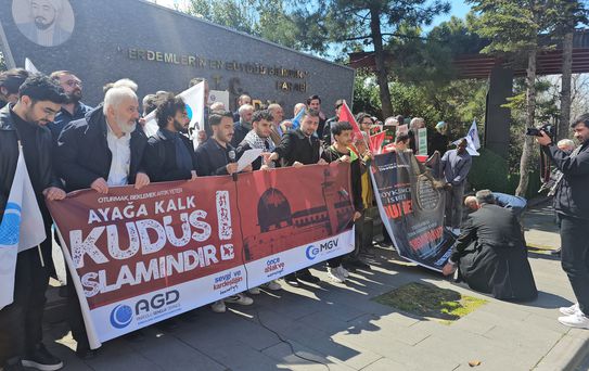 Zonguldak'ta Filistin'e Destek Gösterisi