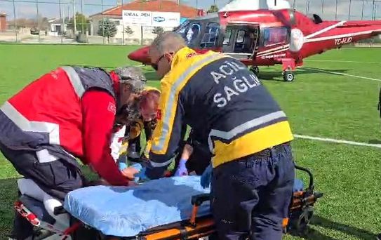 Hava Ambulansı ile Kalp Hastası Sevk Edildi