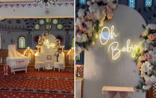 Camide 'Baby Shower' yaptılar, ilçe ayağa kalktı