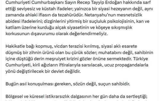 Bahçeli'den Netanyahu'ya sert tepki: Türkiye'yi hedef alarak kendi suçlarını perdeleyemez