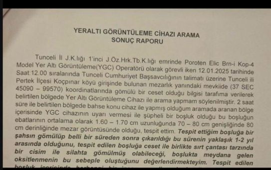 Tunceli'de Kayıp Gülistan Doku İçin Arama