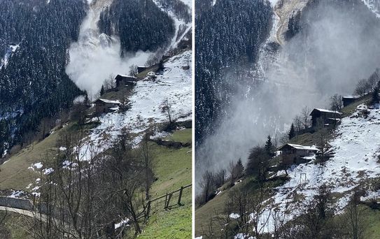 Trabzon'daki çığ anı cep telefonu kamerasına yansıdı