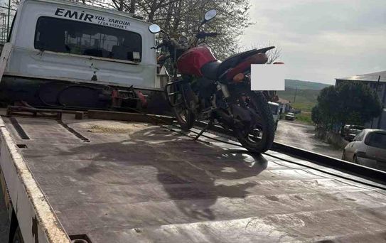 Edirne'de Abartı Egzozlu Motosiklete Cezası