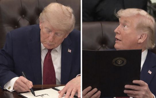 Beyaz Saray’da 'İmza' şov: Trump, yine Biden’ı hedef aldı