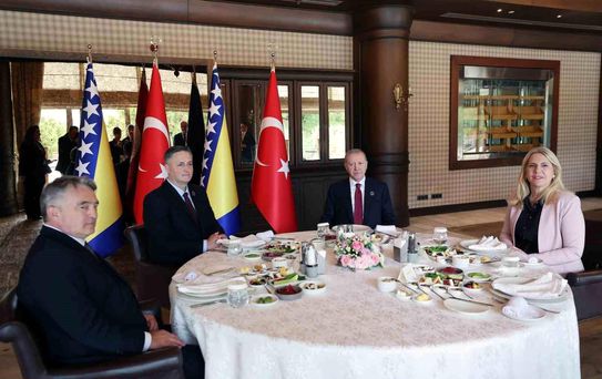 Cumhurbaşkanı Erdoğan Bosna Hersek Devlet Başkanlığı Konseyi üyeleriyle bir araya geldi