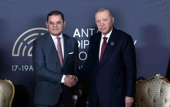 Cumhurbaşkanı Erdoğan, Libya Milli Birlik Hükümeti Başbakanı Abdülhamid Dibeybe ile bir araya geldi