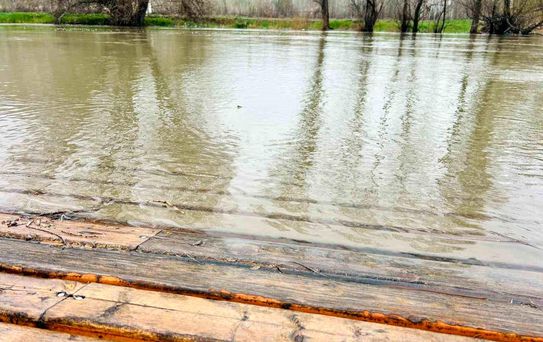 Zamantı Irmağı Taşarak Alanları Su Bastı