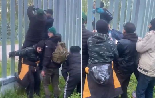 Sığınmacılardan olay video! Polonya'ya kaçak olarak böyle girdiler