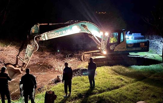 Erzincan'da Taşkına Anında Müdahale