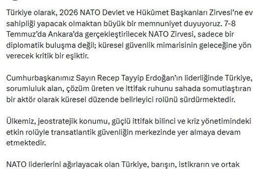 İletişim Başkanı Duran: NATO Zirvesi, küresel güvenlik mimarisinin geleceğine yön verecek