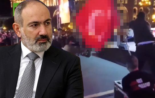 Ermenistan'da bayrağımıza alçak saldırı! Paşinyan'dan açıklama var
