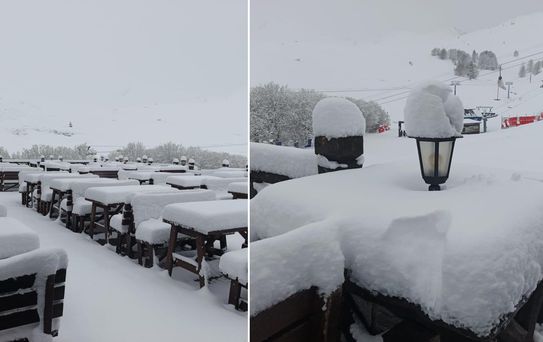 Mayıs ayına günler kala kış geri döndü! Tam 1 metre kar var