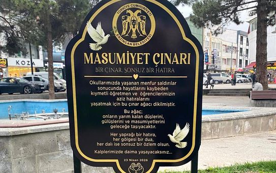'Masumiyet Çınarları' kaybedilen canların hatırası için dikildi
