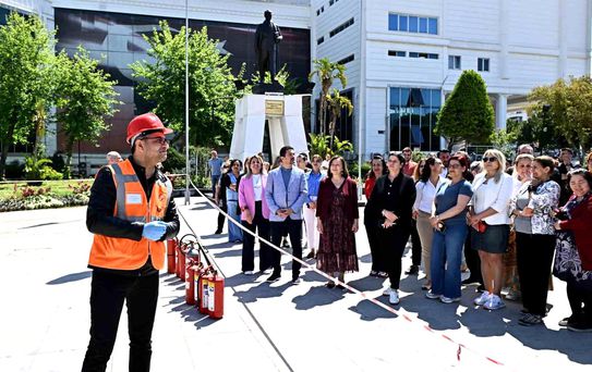 Muratpaşa'da yangın tatbikatı
