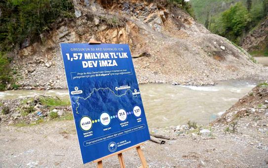 Giresun'un 1,57 milyarlık su projesine start verildi