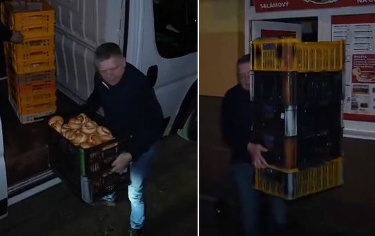 1 Mayıs'a damga vuran görüntü! Başbakan Fico'dan fırıncıların gece mesaisine destek