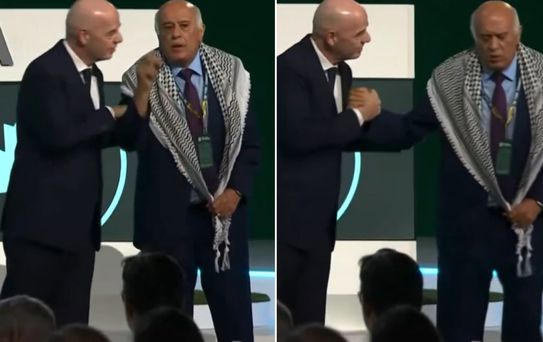 Infantino'dan skandal hareket! Filistin Futbol Federasyonu Başkanı sahneyi terk etti
