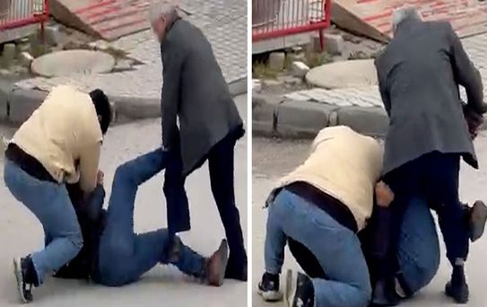 Bolu'da sokak ortasında kavga