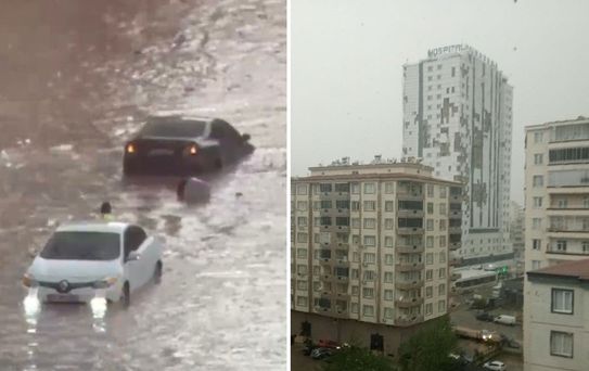 Gaziantep ve Kahramanmaraş'ta sağanak ve fırtına: Çatılar uçtu, yollar göle döndü