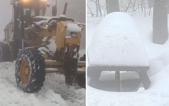 Kartepe, mayıs ayında beyaza büründü