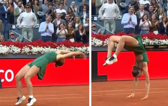Madrid Açık'ta şampiyon olan Marta Kostyuk zaferini takla atarak kutladı