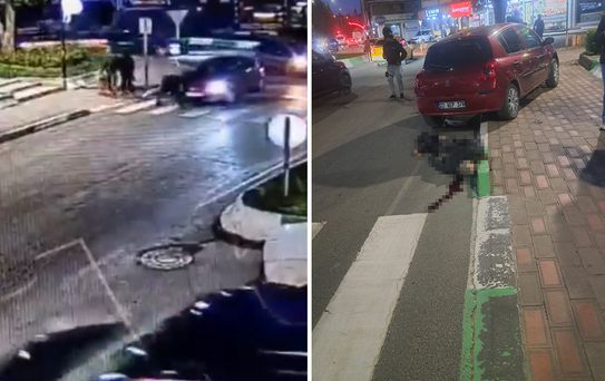 Otomobilin yayaya çarpma anı güvenlik kamerasında: 1 ölü